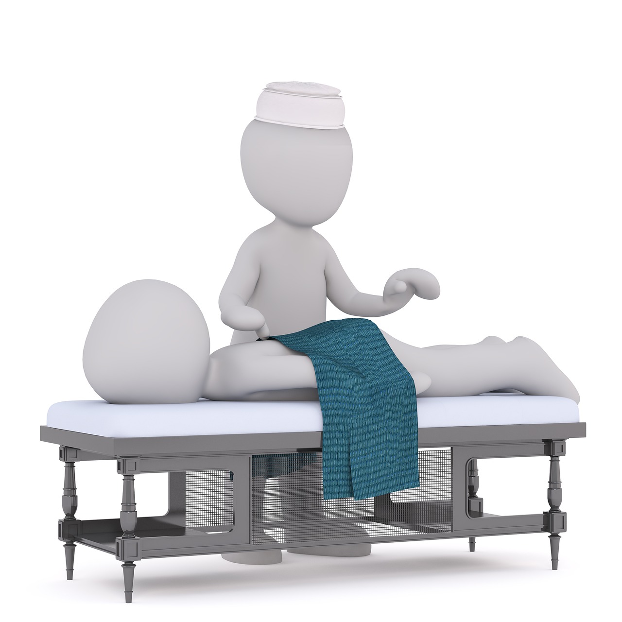 physiotherapist assisting patient leg exercise